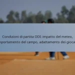 Condizioni di partita ODI: impatto del meteo, comportamento del campo, adattamento dei giocatori