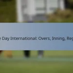 One Day International: Overs, Inning, Regole