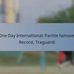 One Day International: Partite famose, Record, Traguardi