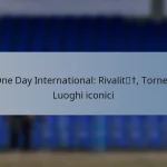 One Day International: Rivalità, Tornei, Luoghi iconici