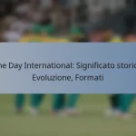 One Day International: Significato storico, Evoluzione, Formati