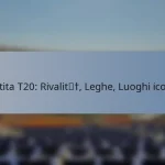 Partita T20: Rivalità, Leghe, Luoghi iconici