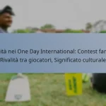 Rivalità nei One Day International: Contest famosi, Rivalità tra giocatori, Significato culturale