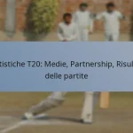 Statistiche T20: Medie, Partnership, Risultati delle partite