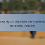Test Match: classifiche internazionali, statistiche, traguardi