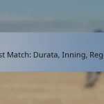 Test Match: Durata, Inning, Regole