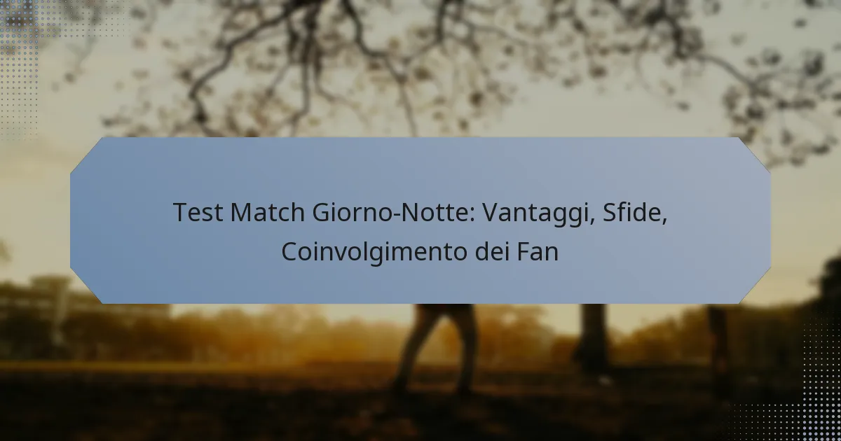 Test Match Giorno-Notte: Vantaggi, Sfide, Coinvolgimento dei Fan